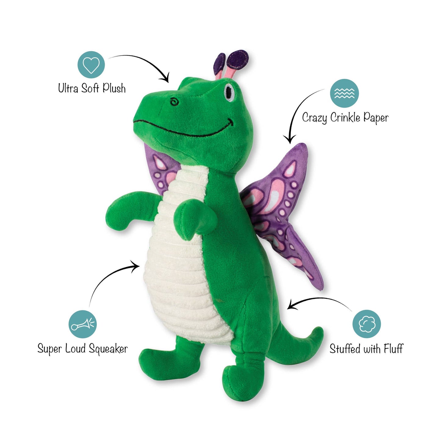 Flutter Rex Plush Dog Toy